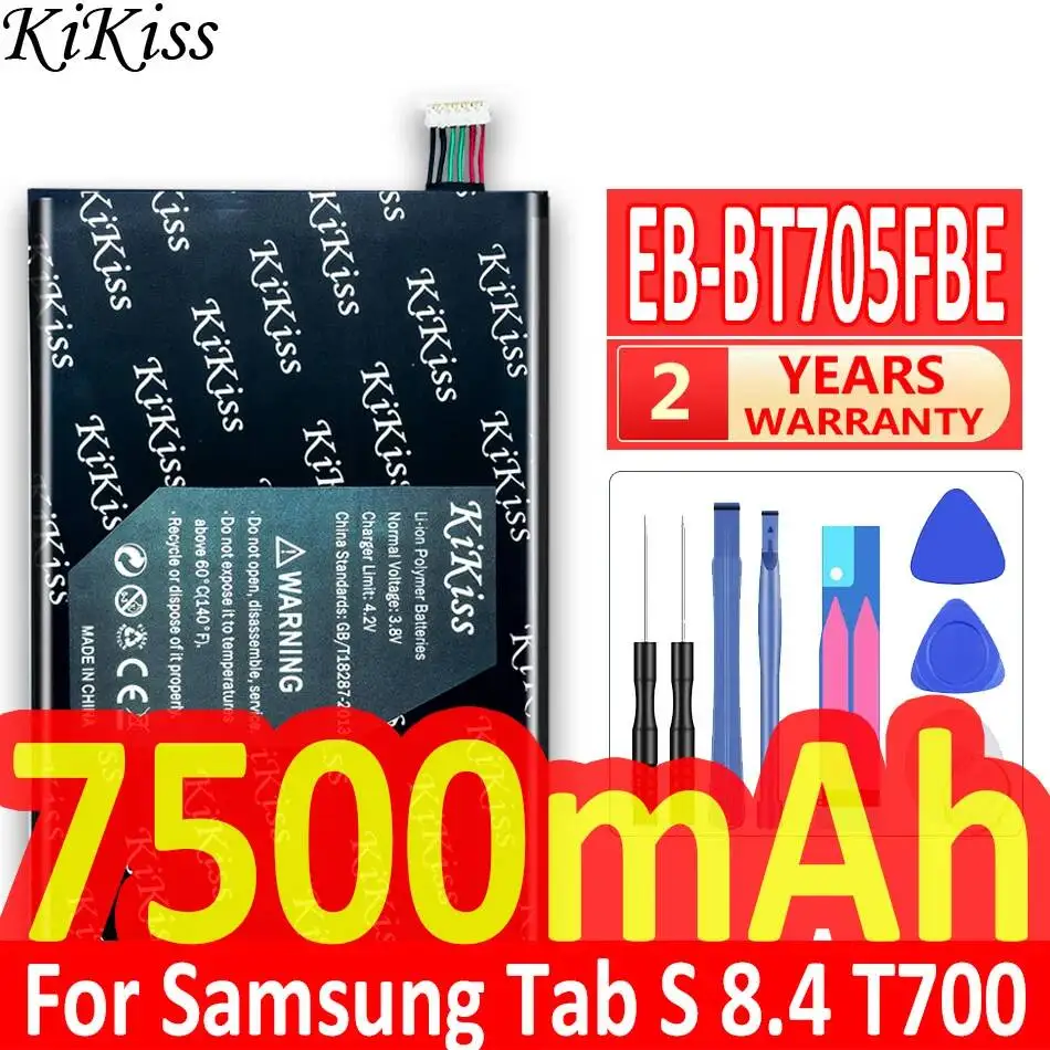 7500mAh Safe Tablet Battery For Samsung Galaxy Tab S 8.4 SM T700 T705 EB-BT705FBE Long Lasting
