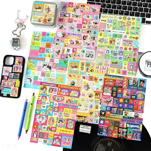 스크랩북용 크리에이티브 레인보우 드림 시리즈 Y2K 장식 스티커, DIY 사진 카드 장식 콜라주 재료, 1 개 