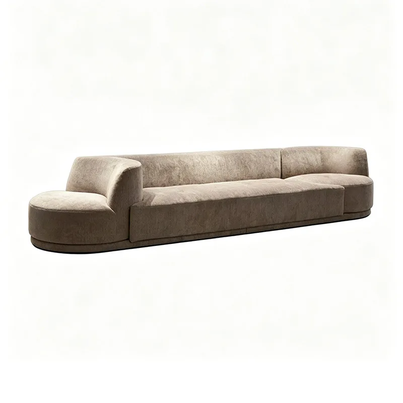 Sofa living room Italian cream wind straight row combination designer high-end fabric sofa