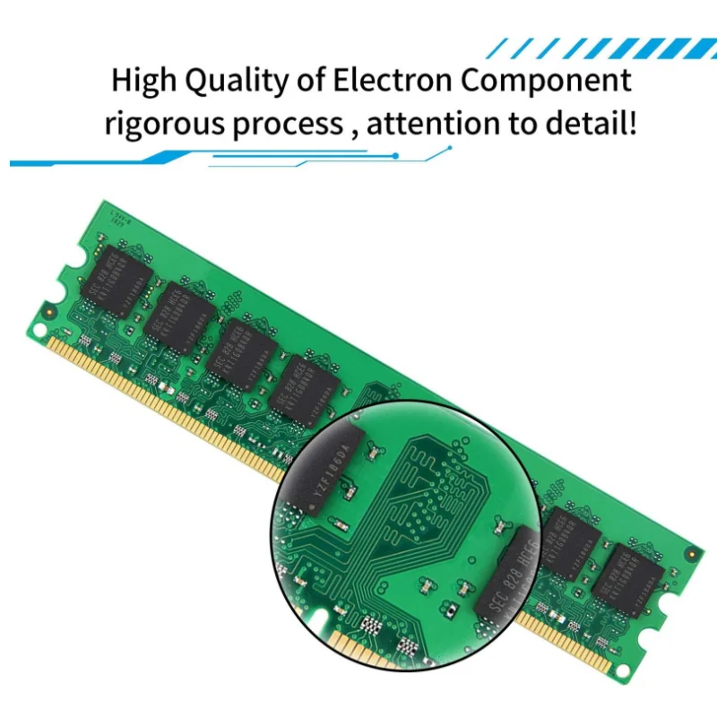 2GB DDR2 800Mhz PC2-6400 DIMM Desktop RAM Kamppin 1.8V NON ECC Bulk/Lot RAM Memoria Intel et AMD sont compatibles