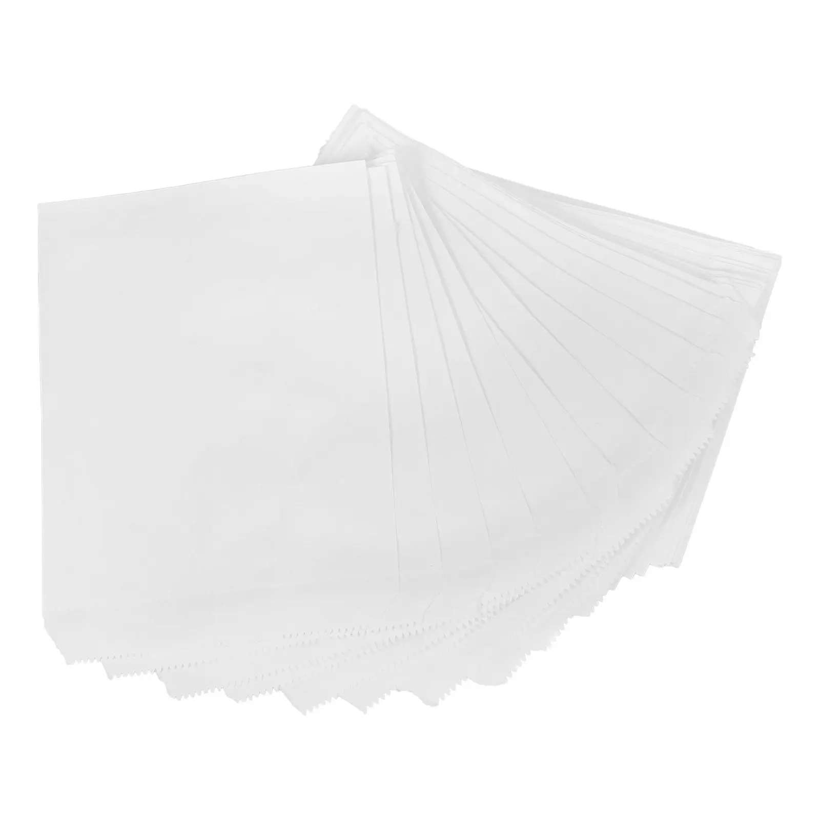 100Pcs Disposable Grease Resistant Paper Food Bags Opening Design for Frying Chicken Ice Cream Cookies Barbecue Snacks Oil Proof