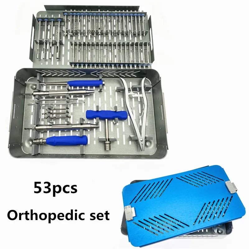 Imagem -06 - Chave de Fenda Parafuso Extrator de Parafuso Quebrado Remoção 53 Peças Conjunto Ortopedia Instrumentos Cirúrgicos Ortopédicos