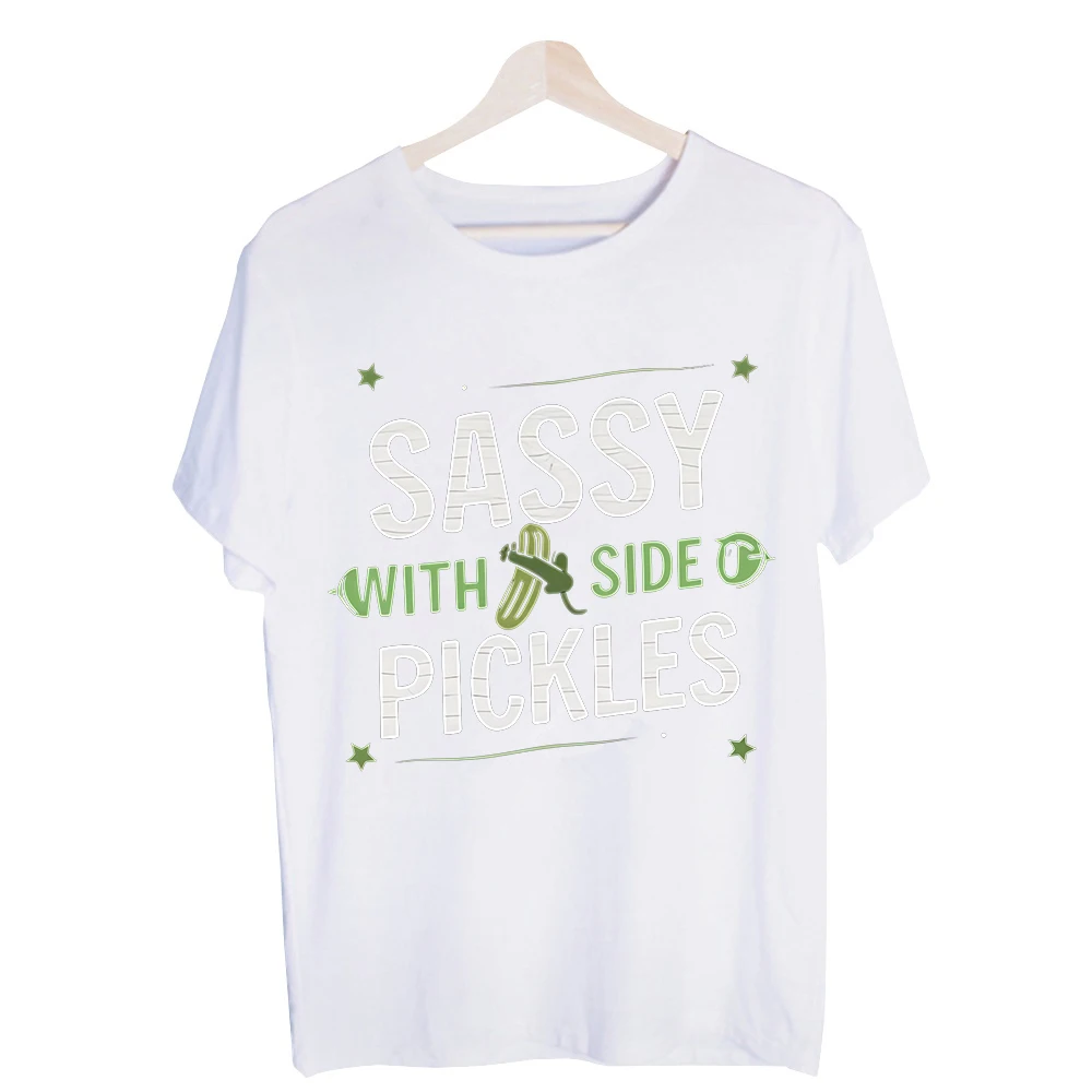 Men's Pickle and Slogan Print Graphic Tee, Casual Short Sleeve T-Shirt for Daily Wear and Summer Outfits