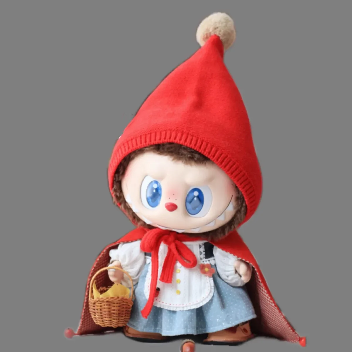 Mini peluche vestiti carini per 17 cm Labubu V1V2 Molti cappuccetto rosso Abito vintage Accessori per vestiti Nessuna bambola