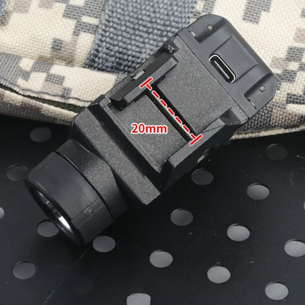 800Lumen Pistol Tactical LED Flashlight with Red/Green Dot LED Strobe Gun Light Fit 20mm Rail for Outdoor Shooting view 4