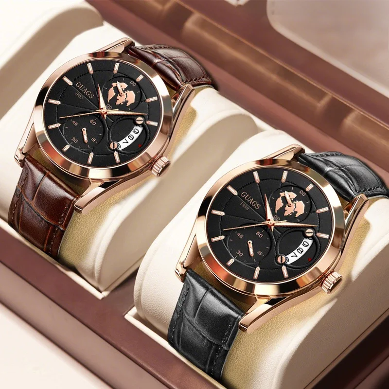 

Luxury Brand Men Watches Waterproof Luminous Leather Quartz Man Wristwatch Casual Sports Military Watch For Men relogio