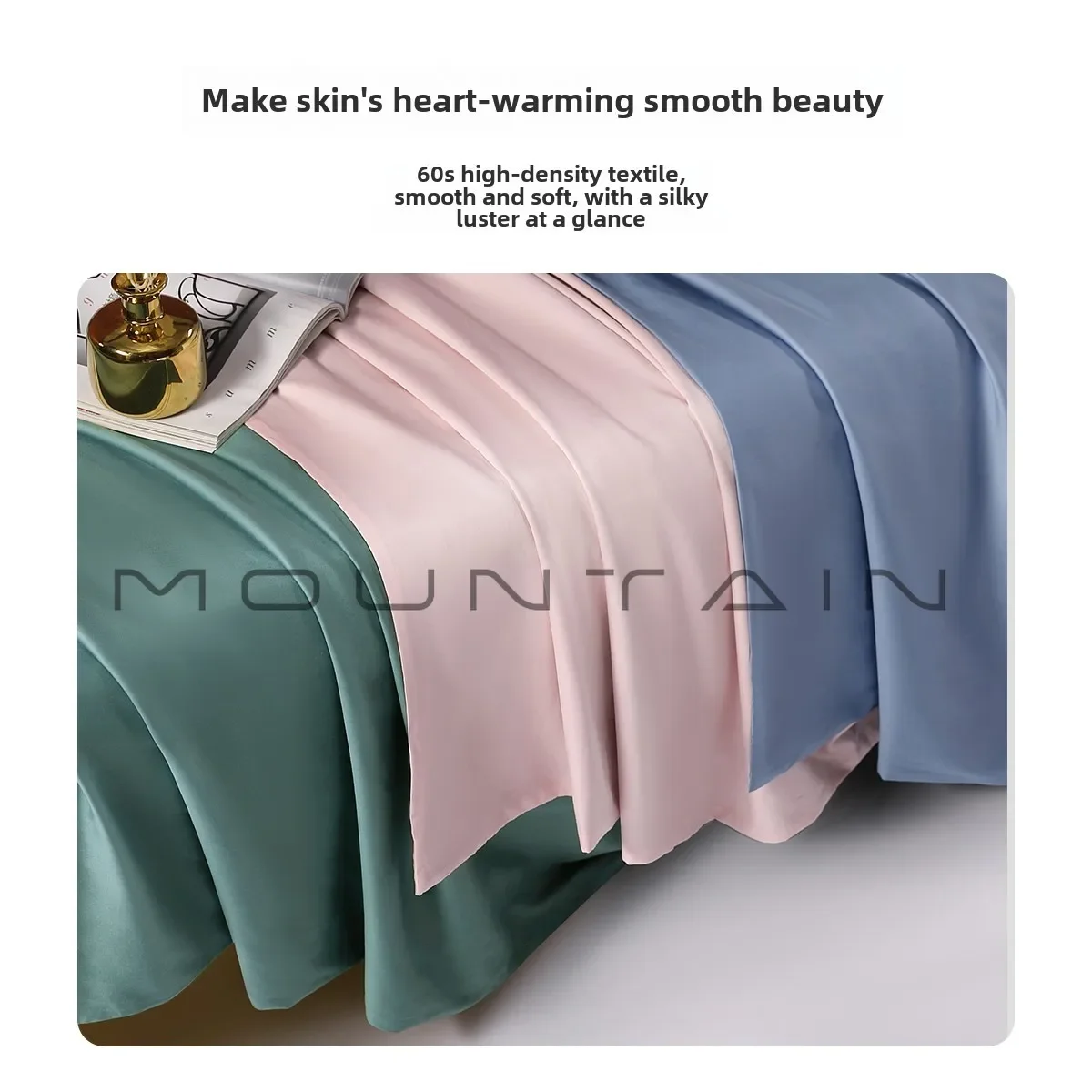 Four-piece set Xinjiang long-staple cotton satin antibacterial bed sheet quilt cover cotton bedding