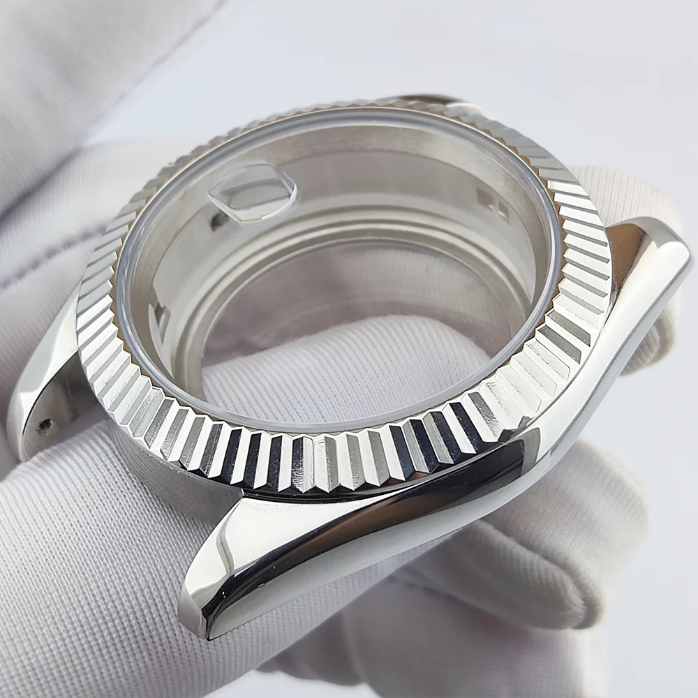 حافظة رجالية 40 مللي متر حافظة ساعة 904L الفولاذ المقاوم للصدأ الياقوت الزجاج مقاوم للماء يناسب ميوتا 8285 حافظة حركة 31 مللي متر حافظة قرص