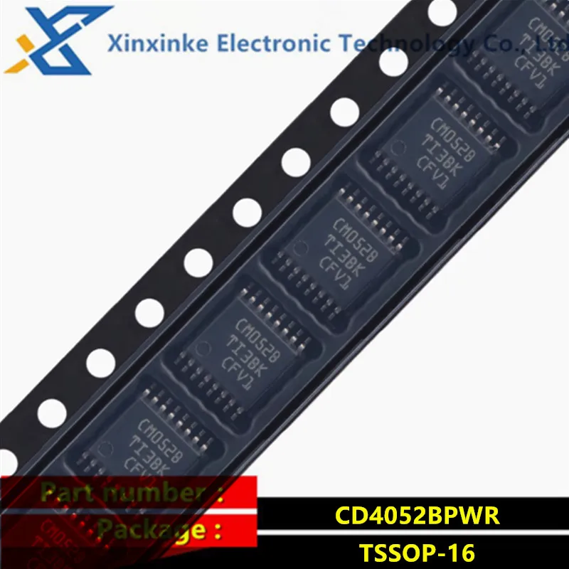 10PCS CD4052BPWR TSSOP-16 Silk-screen:CM052B Multiplexer Switch ICs 4-Ch. Analog CD4052B Brand new Original