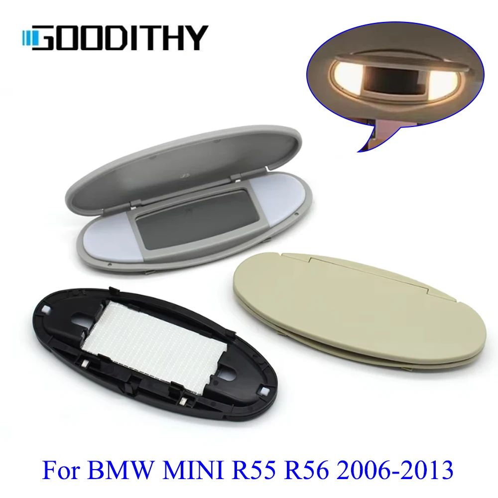 LHD RHD Car With Lamp Sun Shade Visor Makeup Cosmetic Mirror Cover For BMW MINI Cooper S One D JCW R55 R56 2006-2013 51167361833