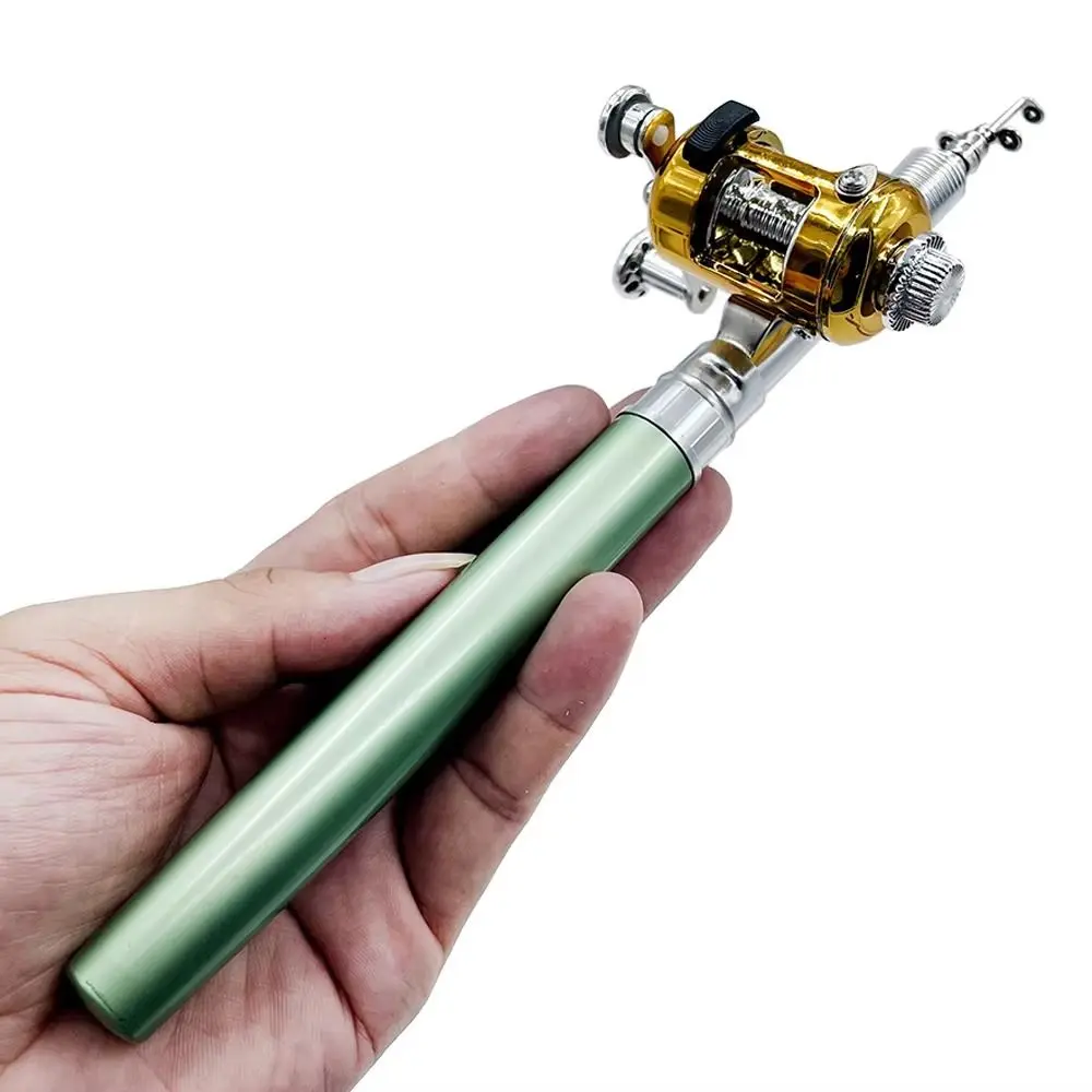 Small Portable Pen Style Fishing Rod Hard Spinning Mini Fishing Pole Convenient 1m Fishing Hand Pole Stream Lake