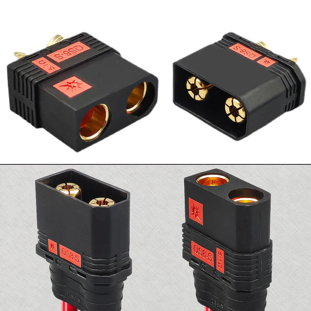 Black Anti-static Connector Gold-plated Copper High-strength Plastic Material Rated Voltage 600V Reverse Depolarization
