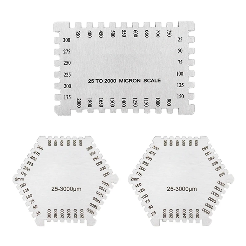 Stainless Steel Wet Film Comb Paint Coating Wet Film Thickness Gauge Comb Gauge Film