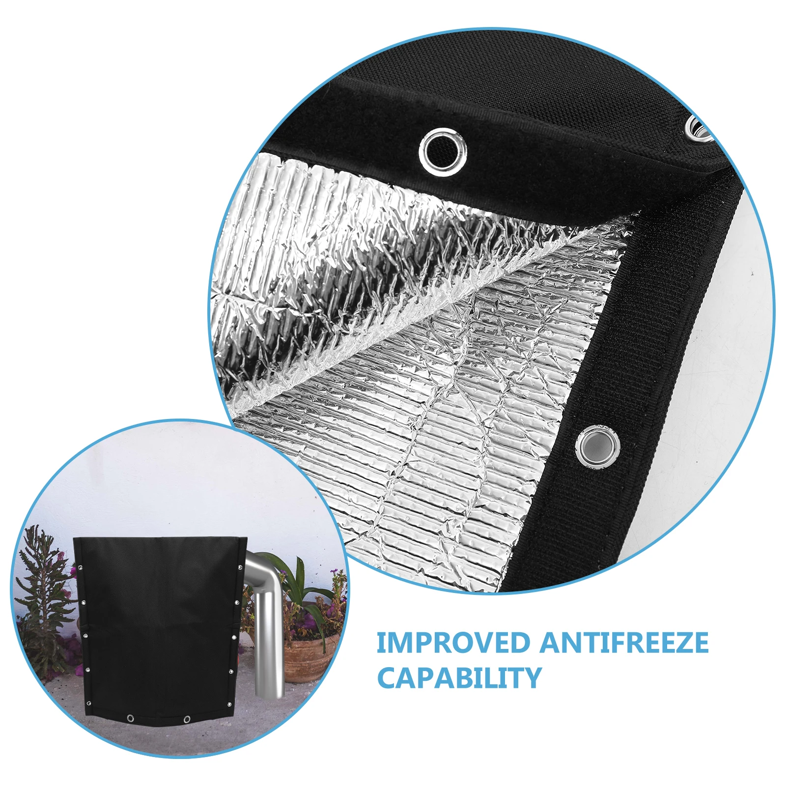 

Faucet Insulation Anti Freeze Protection For Winter Outdoor Hose Bib Spigot Sock Backflow Preventer Water Meter Black Pipe