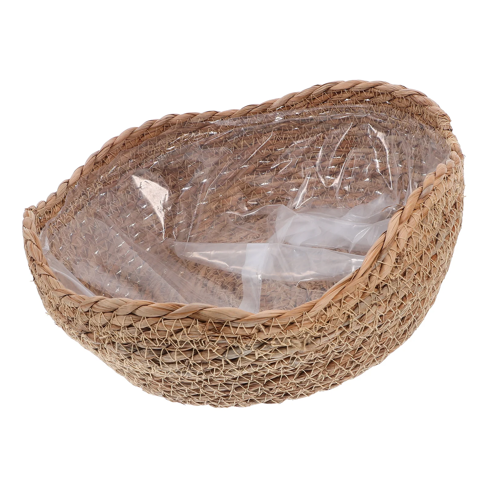 

Straw Flower Pot Basket Planter Handmade Woven Storage Home Decor Indoor Plants Rustic Baskets Reusable Safe Convenient Longtime