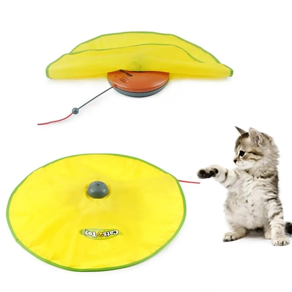 

Fabric Material Interactive Cat Toy Feather Attachment Self Entertaining Electronic Cat Toy Move Mouse Design Chew Resistant