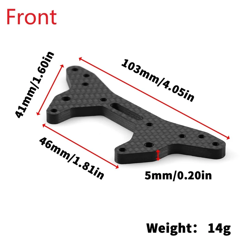 1 PCS Przednia wieża amortyzatorów z włókna węglowego RC Ulepszenia dla ARRMA 1/7 Infraction Limitless 6S RC Car Upgrade Parts