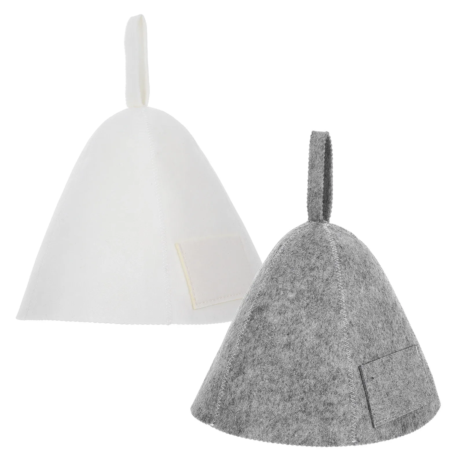 2 Pcs Felt Russian Banya Hat Sauna Hair Cover Shower Cap Steamer Hats for Women
