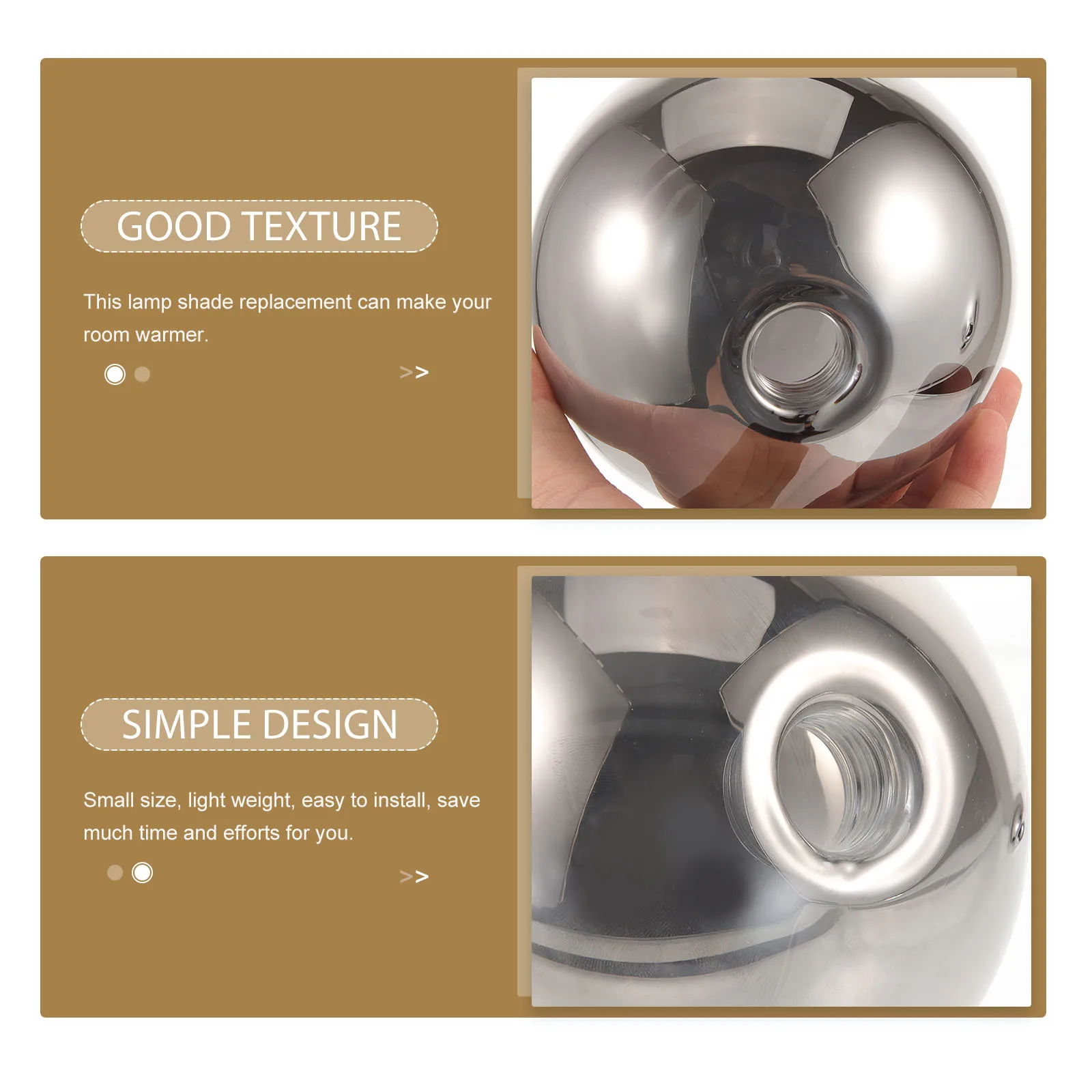 

Glass Lamp Shade Replacement Globe for Chandelier Pendant Ceiling Light Fixture Decorative Living Room Bedroom Hallway Study