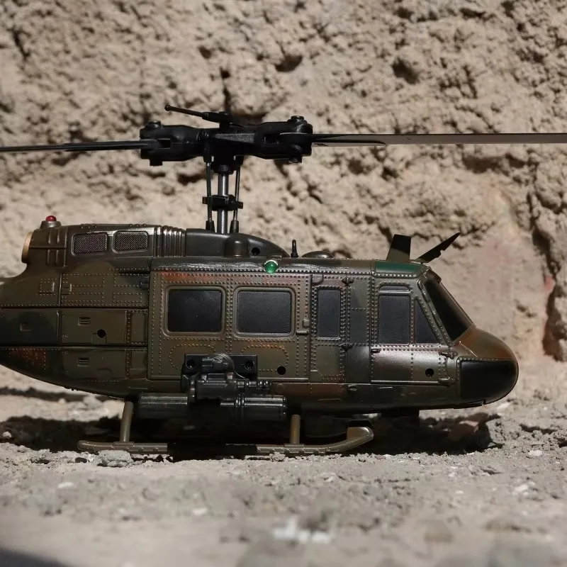 Rc Era Rc Helicopter C032 UH-1 6 Channel One Key Inverted Flight Weathered Paint Military for Hobby Enthusiasts