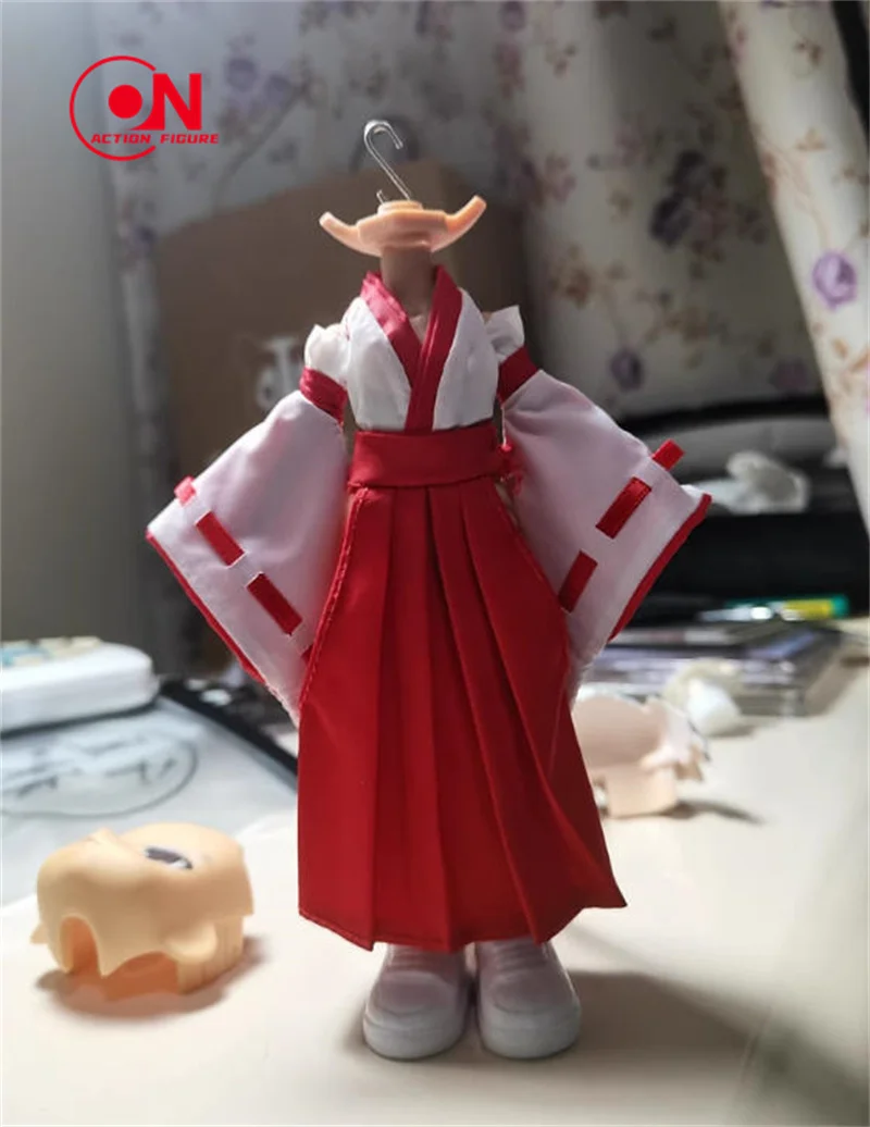 1/12 C013 機動戦士ガール着物魔女制服背中の開いたベストトップスプリーツスカート 6 インチ女性兵士アクションフィギュアボディ