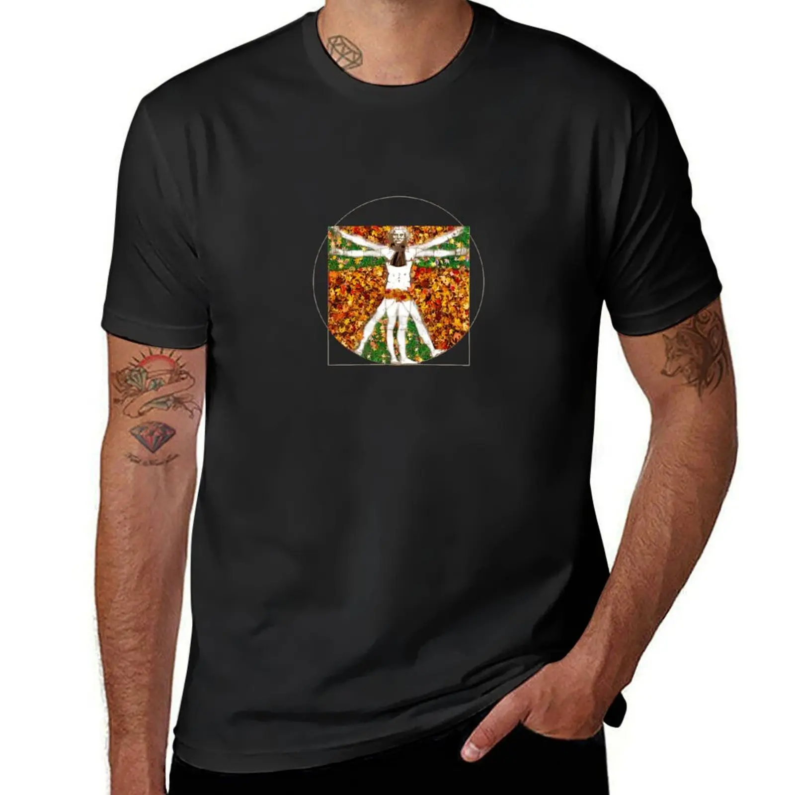 

Vitruvian man (leaf angel) T-Shirt aesthetic clothes plus size tops hippie clothes men clothings