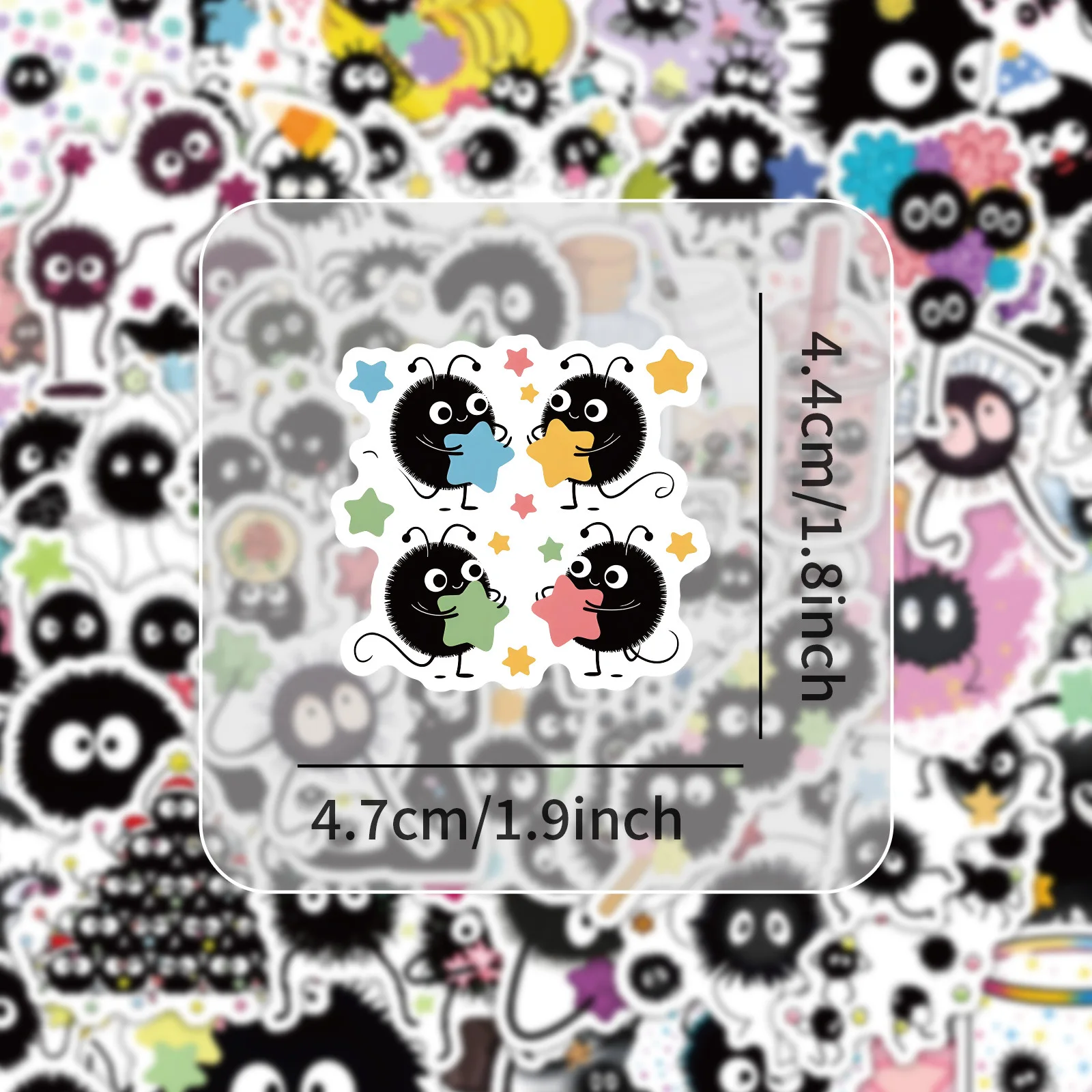 10/54 Uds. De pegatinas de elfo negro con dibujos de Sprites de hollín, garabatos impermeables, pegatina decorativa creativa personalizada para álbum de recortes y diario