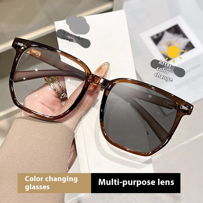 Aliexpress 0~+4.0 Photochromism Reading Glasses Anti Blue Light  Wood Leg Square Frame Prescription Eyeglass Frames Color Changing - Aliexpress Deal