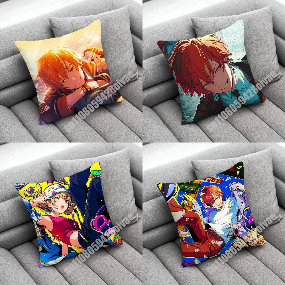 

A-Akito Shinonome P-Project S-Sekai Throw Pillow Case For Decoration 40cm 55cm 50cm 30cm Square Car Pillowcase Case
