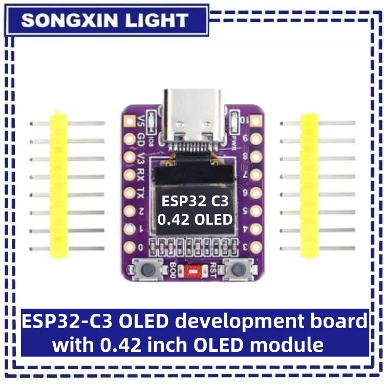 SX ESP32-C3 OLED development board with 0.42 inch OLED module ceramic antenna wifi Bluetooth ESP32 supermini development board