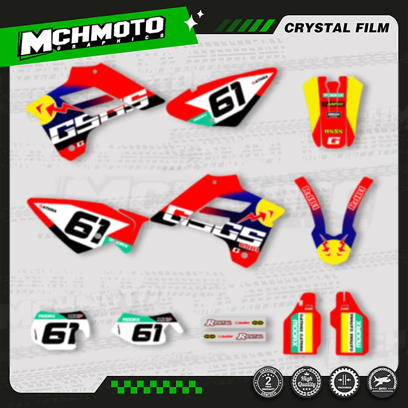 

MCHMFG для GASGAS EC 2002 2003 2004 2005 2006 EC 250 300 350 пользовательские графические фоны для команды наклейки для комплекта наклеек 3M 002