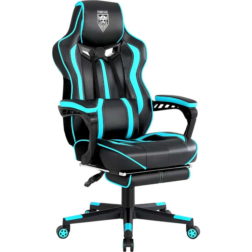 Ergonomic Gaming Chairs with Footrest, Massage, and Lumbar Support for Adults