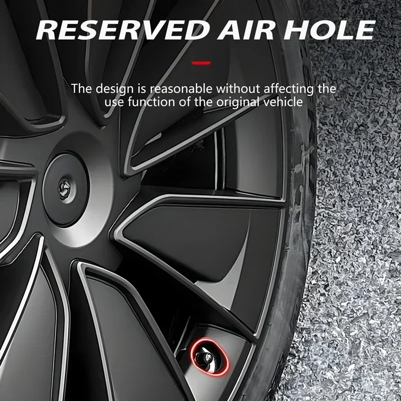 4 Buah Tutup Roda untuk Tesla Model Y 19 Inci Tutup Hub Performa Pengganti Mobil HubCap Penutup Pelek Penuh Aksesori 2018-2024