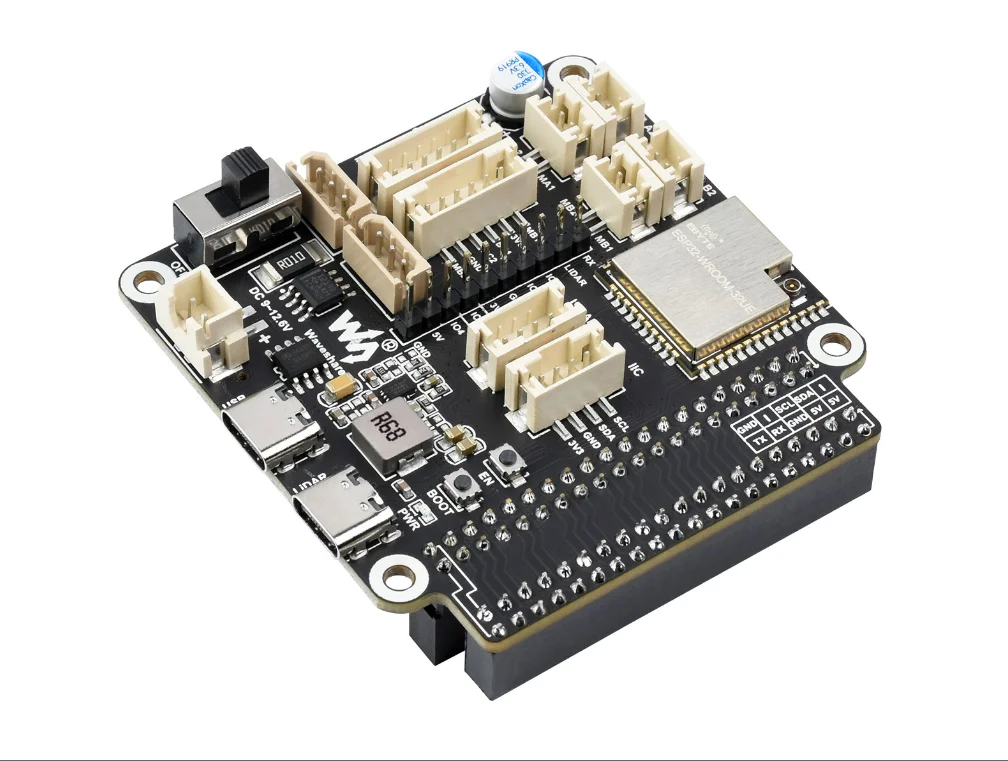 Scheda driver robot ESP32, WiFi/Bluetooth, servocomando motore CC e bus, IMU, per Raspberry Pi/Jetson Nano, supporto LiDAR e IIC