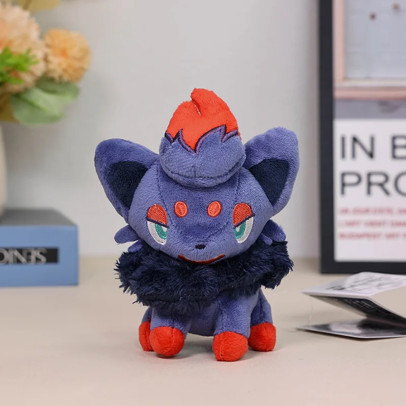 Nuevo estilo Zorua Hisuian Zorua brillante Pokemon llavero de juguete de peluche juguetes de peluche regalos de cumpleaños de alta calidad