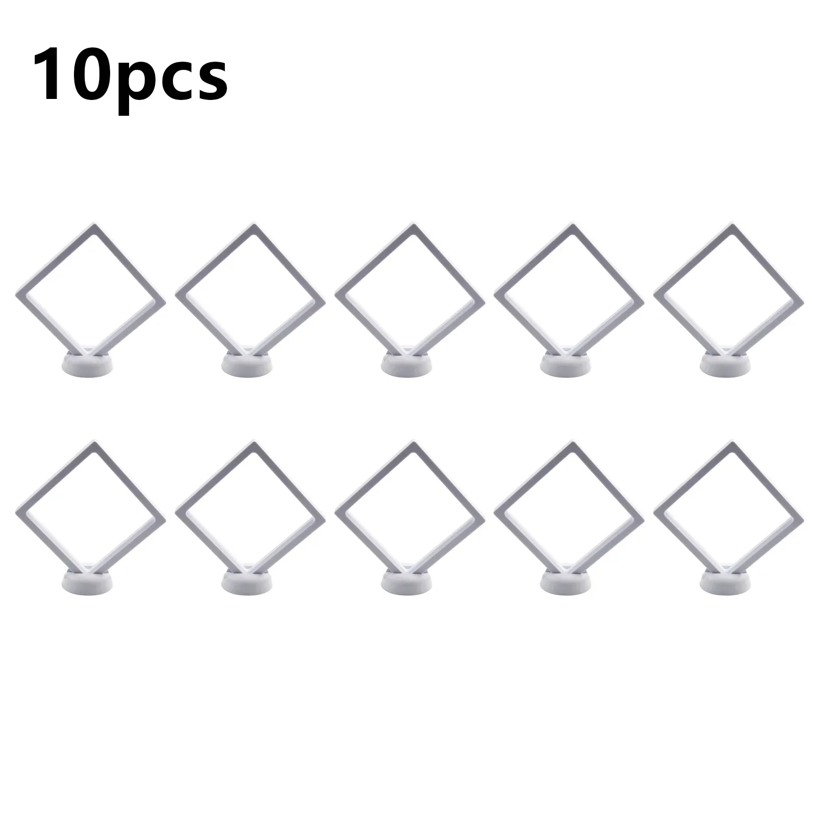 Plastic 3D Floating Coin Frame Penny 110*110mm Display Holder and Multi Functional Base for Medals Stamps Jewelry Casino Chips