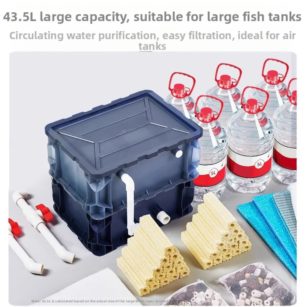 /Aquarium /Filter /Turnover Box 2 Layers Water Circulation External Filter Bucket PP Plastic For Fish Tank For Koi Pond Turtle S
