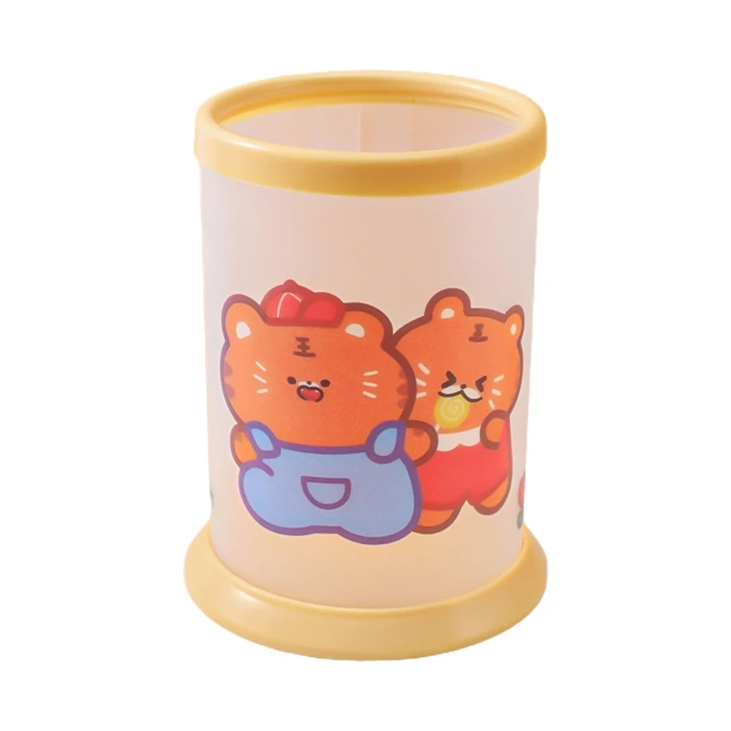 Recipiente de pincel de maquiagem porta caneta dobrável redondo para escritório em casa sala de aula dormitório