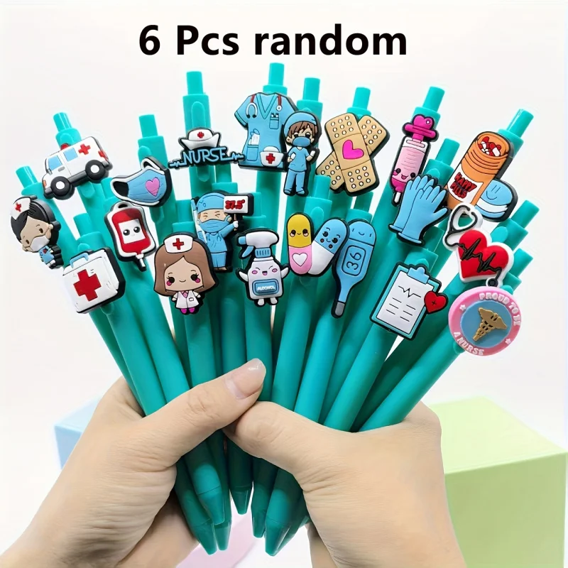6/12/18 Pcs Nurse Doctor Writing Gel Pens Medical Record Pens Nurses Day Gift Randomized Style Great for nurses