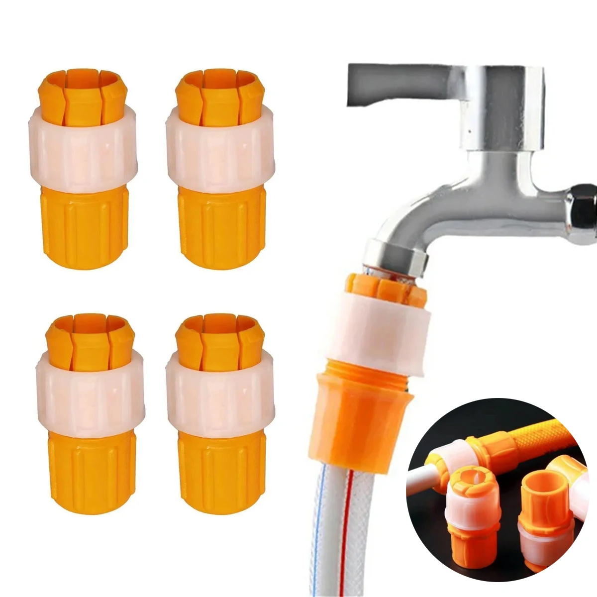 1/5Pcs Universal Faucet Water Hose Quick Connectors Backflow-proof Irrigation Fast Joints Car Washing Water Gun Accessories