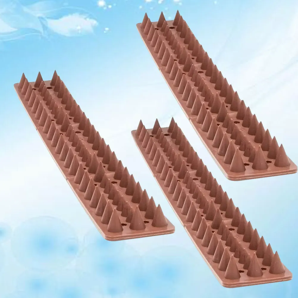 3Pcs Bird Spike Enclosure Plastic Anti-Climbing Nail Strip for Fence Window Balcony Garden Security Plastic Spike Tool
