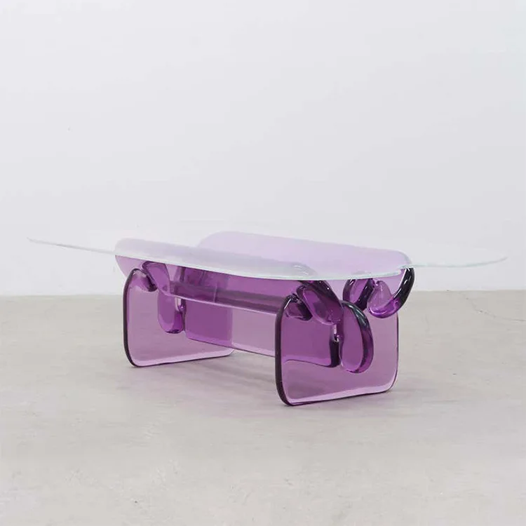 

Nordic modern creative designer color acrylic coffee table living room bedroom Internet celebrity