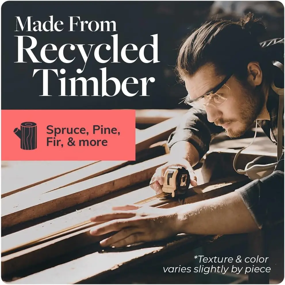 Reclaimed Wood Table Top - Rustic Recycled Wooden Piece Perfect For Kitchens, Dining And Coffee Table Tops (Reclaimed Wood