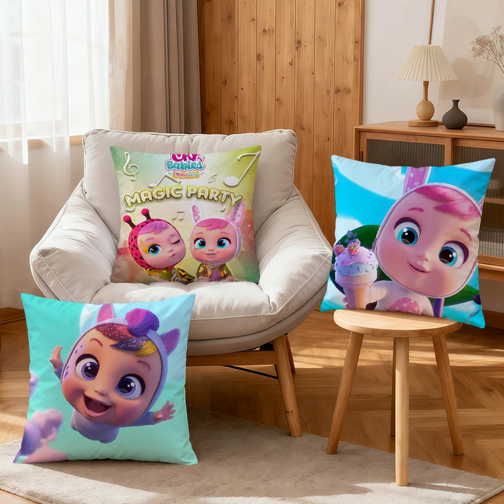 cute cartoon funny Cry Babies m-Magic Tears soft pillowcase Sofa Home Living Room bedside Decor pillow cover Gift Party hogar