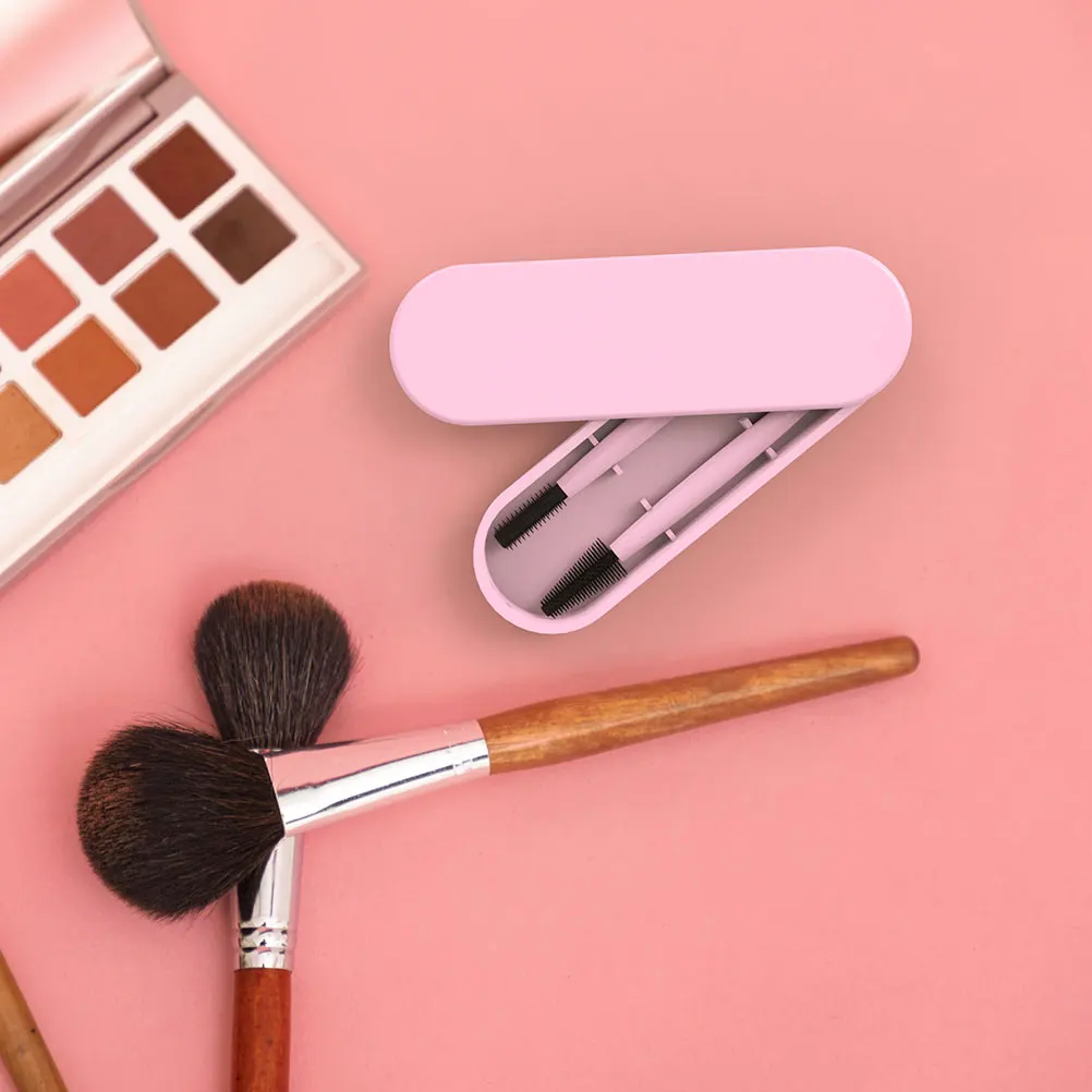 

1set Silicone Makeup Brush Set Eyelash Comb Brow Tool Women Kits Plastic Abs Cosmetics Travel Home Use Lightweight Portable