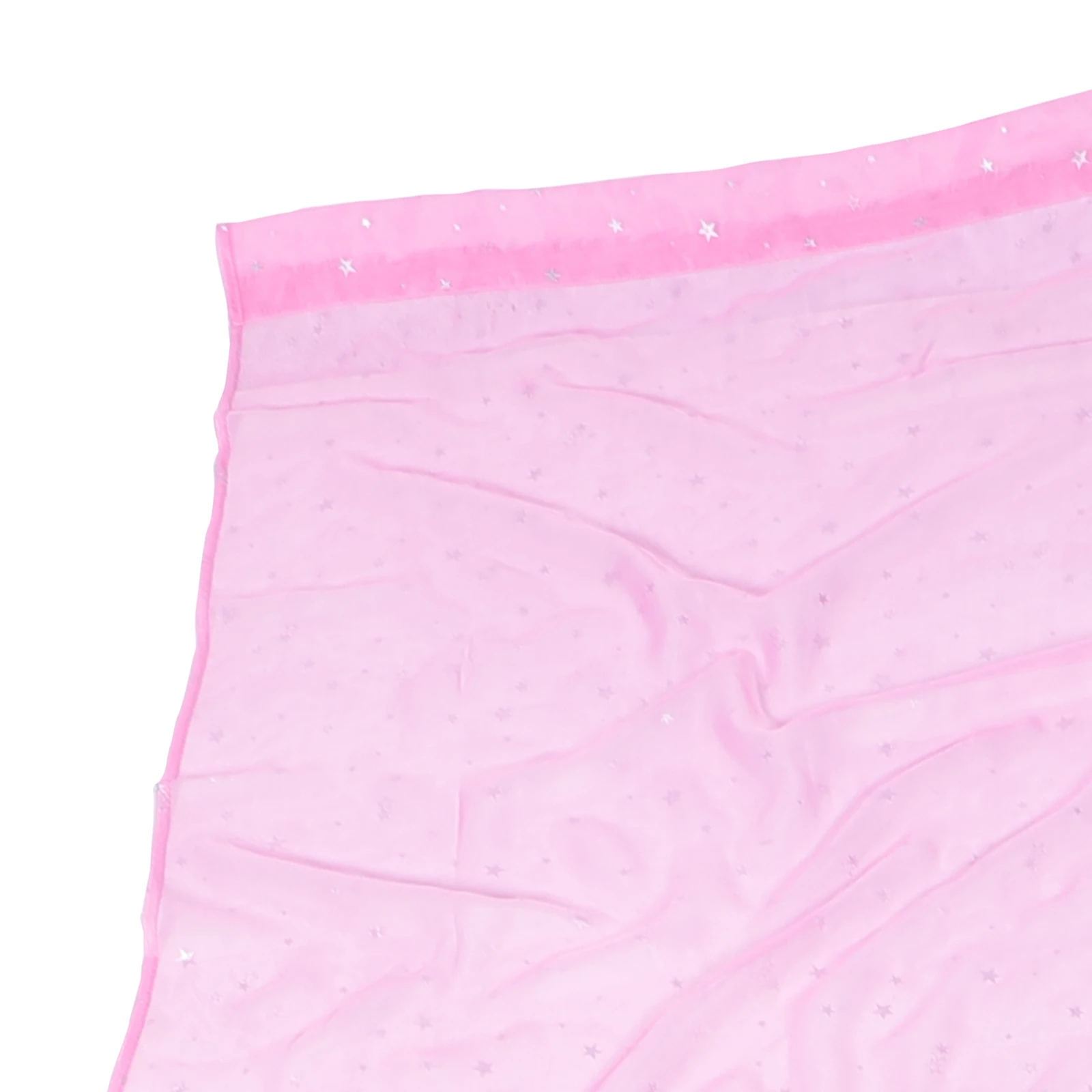 

1pcs Silver Foil Star Print Sheer Curtains 100X270Cm Pink Polyester Tulle For Bedroom Kids Room Window Screening Voile Curtains