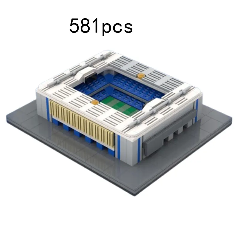 MOC581 pcs Small Particle Building Blocks Stadium Construction Building Model Passenger Simulation Desk Scene Display Collectibl