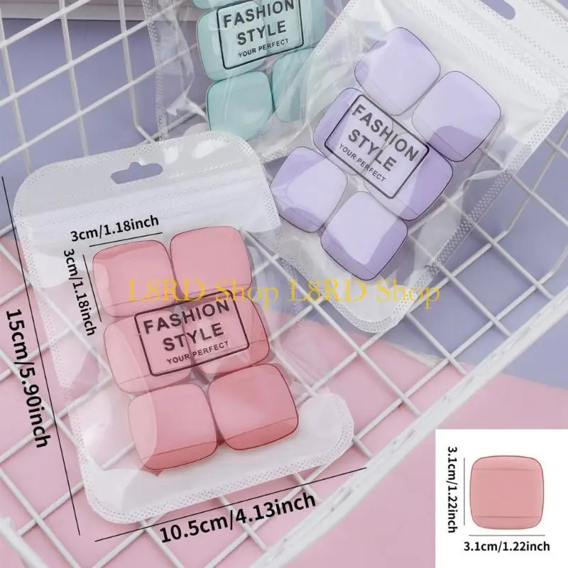 L8rd 6 قطع مربعة مكياج مسحوق نفخة نفخة من أجل تجميلية دقيقة تطبيق سهل