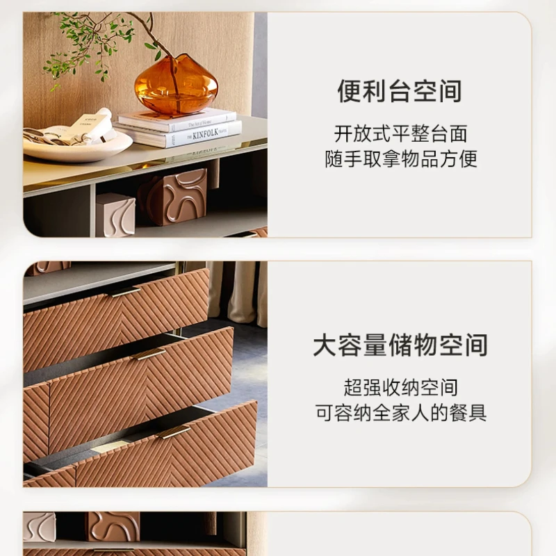 

XL1 minimalist six-chest cabinet living room wall solid wood storage decorative cabinet bedside cabinet