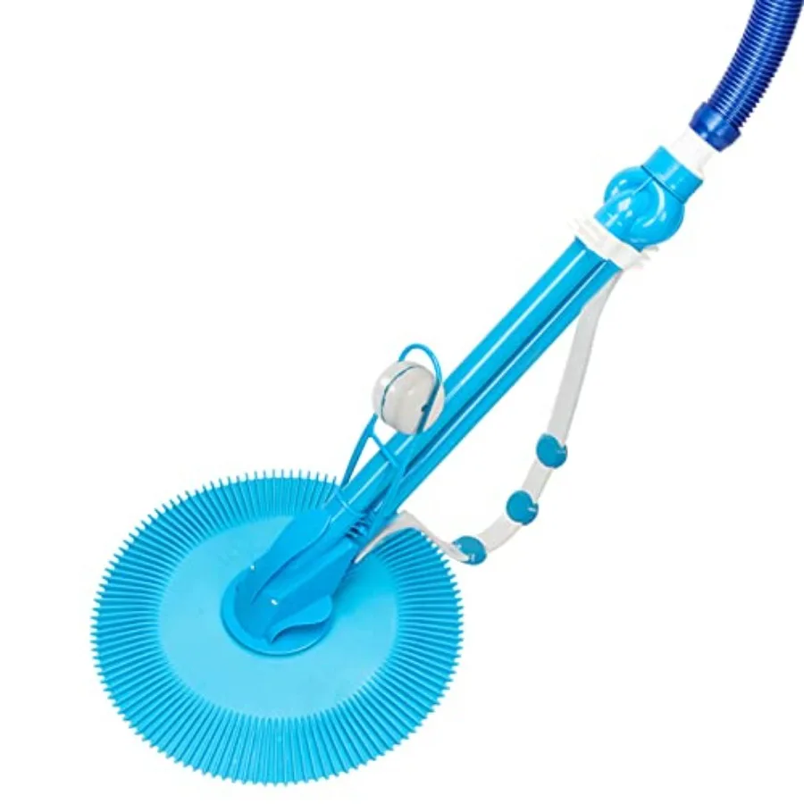 

Automatic Pool Vacuum Cleaner w/ 10 Hose, Powerful Suction for Above-Ground Inground Pools, Blue PVC Material, Efficient Floor